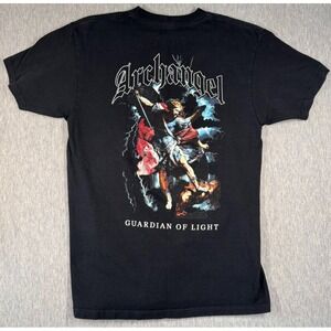 Archangel‎ Guardian Of Light Graphic Tee Black Gothic Metal Shirt Medium